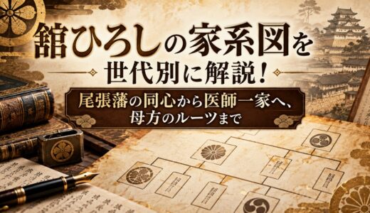 舘ひろしの家系図を世代別に解説！尾張藩の同心から医師一家へ、母方のルーツまで