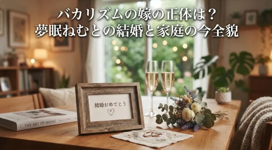 バカリズムの嫁の正体は？夢眠ねむとの結婚と家庭の今全貌