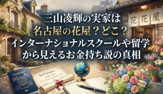 三山凌輝の実家は名古屋の花屋？どこ？ンターナショナルスクールや留学から見えるお金持ち説の真相