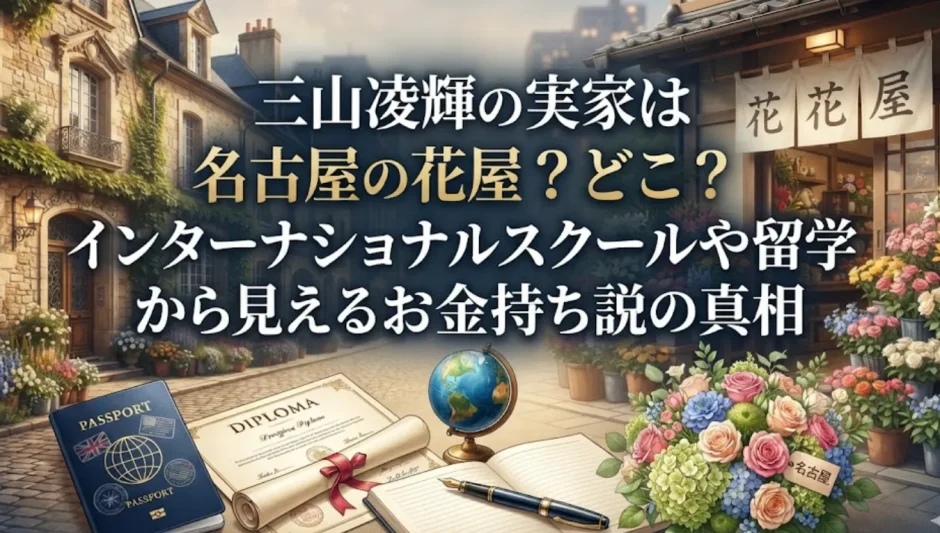 三山凌輝の実家は名古屋の花屋？どこ？ンターナショナルスクールや留学から見えるお金持ち説の真相