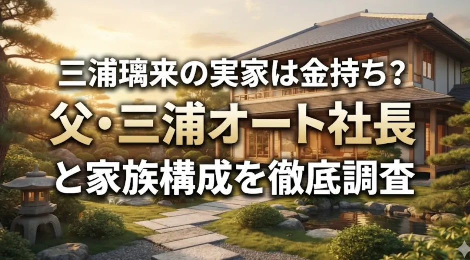 三浦璃来の実家は金持ち？父・三浦オート社長と家族構成を徹底調査