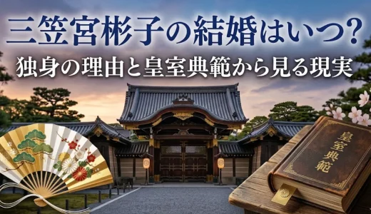 三笠宮彬子の結婚はいつ？独身の理由と皇室典範から見る現実