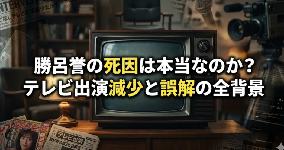 勝呂誉の死因は本当なのか？テレビ出演減少と誤解の全背景