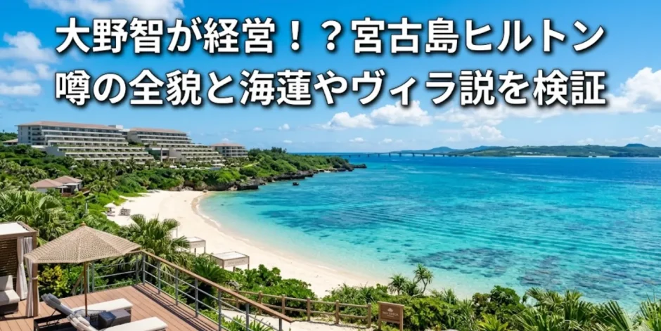 大野智が経営！？宮古島ヒルトン噂の全貌と海蓮やヴィラ説を検証