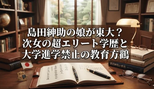 島田紳助の娘が東大？次女の超エリート学歴と大学進学禁止の教育方鷑