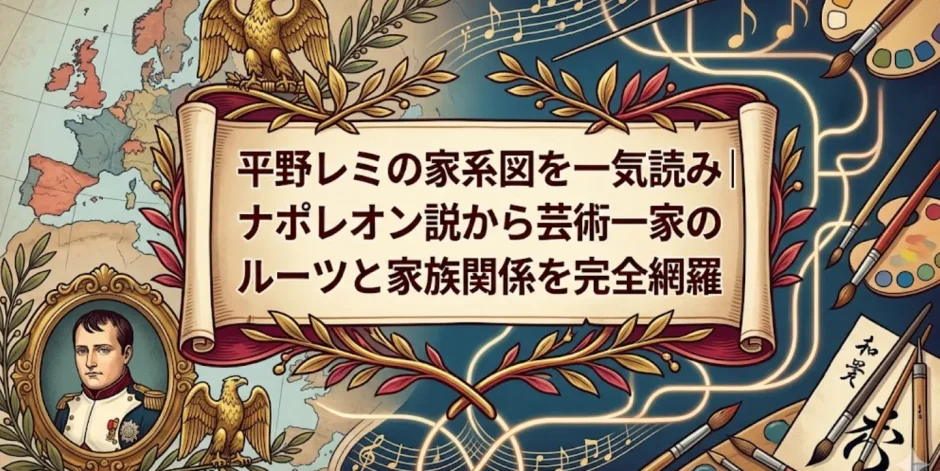 平野レミの家系図を一気読み｜ナポレオン説から芸術一家のルーツと家族関係を完全網羅