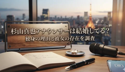 杉山真也アナウンサーは結婚してる？独身の理由と彼女の存在を調査