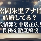 松岡朱里アナは結婚してる？彼氏情報と中居正広との関係を徹底解説