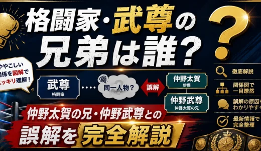 格闘家・武尊の兄弟は誰？仲野太賀の兄・仲野武尊との誤解を完全解説