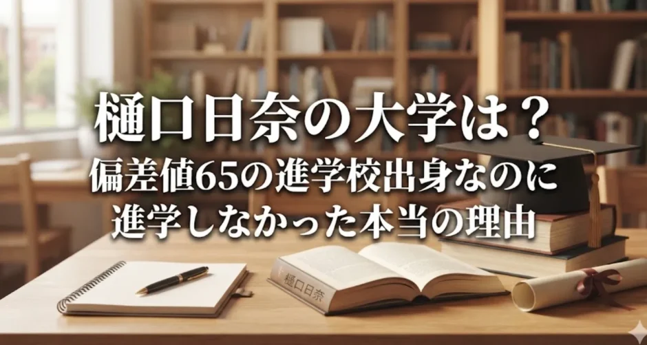 樋口日奈の大学は？偏差値65の進学校出身なのに進学しなかった本当の理由