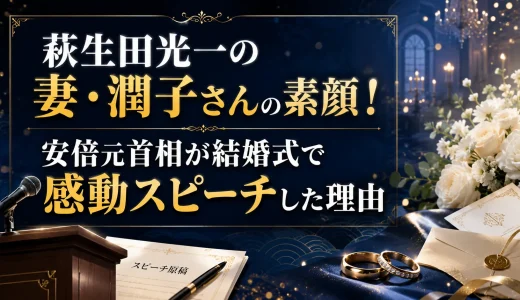 萩生田光一の妻・潤子さんの素顔！安倍元首相が結婚式で感動スピーチした理由