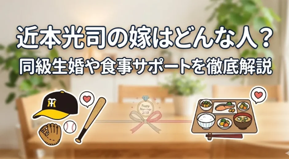 近本光司の嫁はどんな人？同級生婚や食事サポートを徹底解説